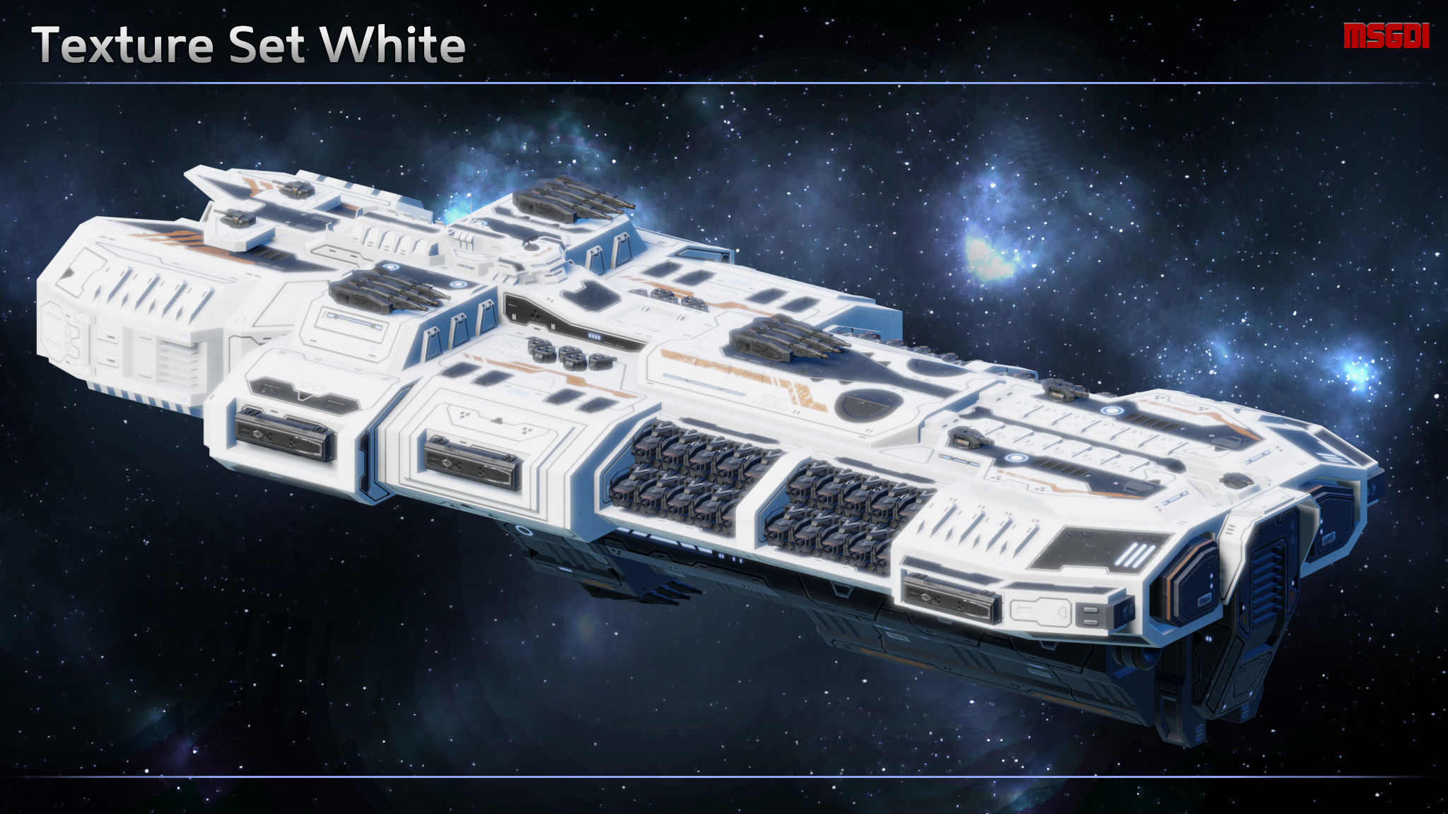 Spaceship Battleship Hellbringer Low-poly 3D model_11