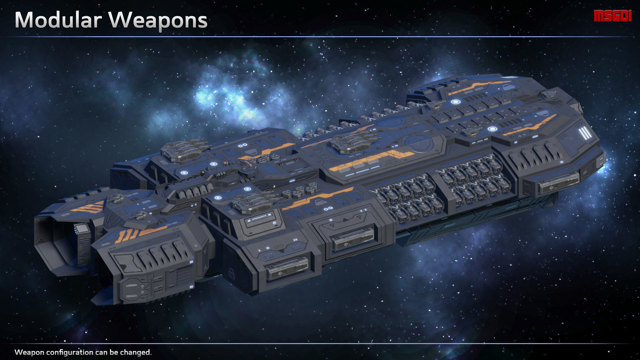 Spaceship Battleship Hellbringer Low-poly 3D model_5