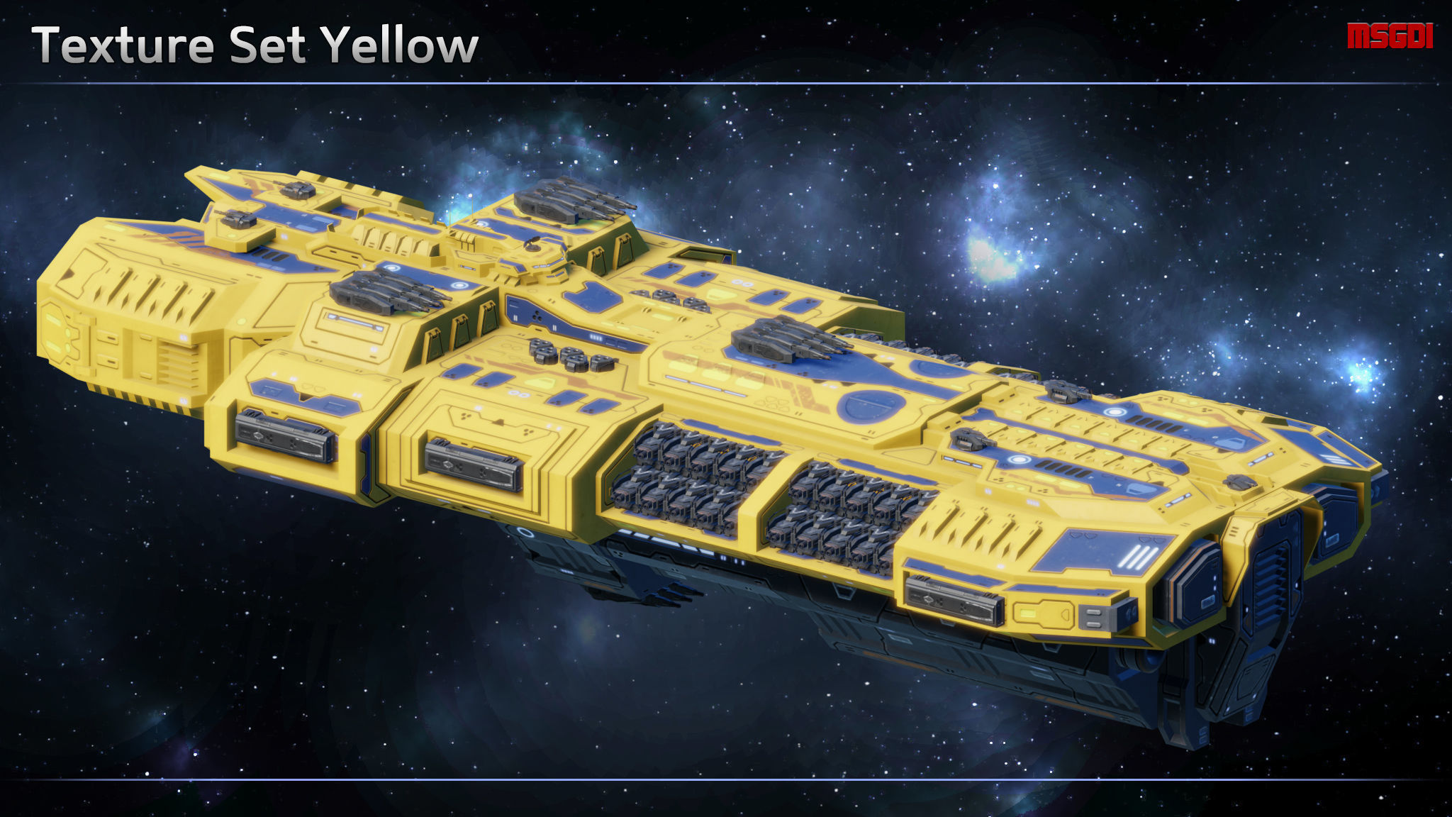 Spaceship Battleship Hellbringer Low-poly 3D model_12
