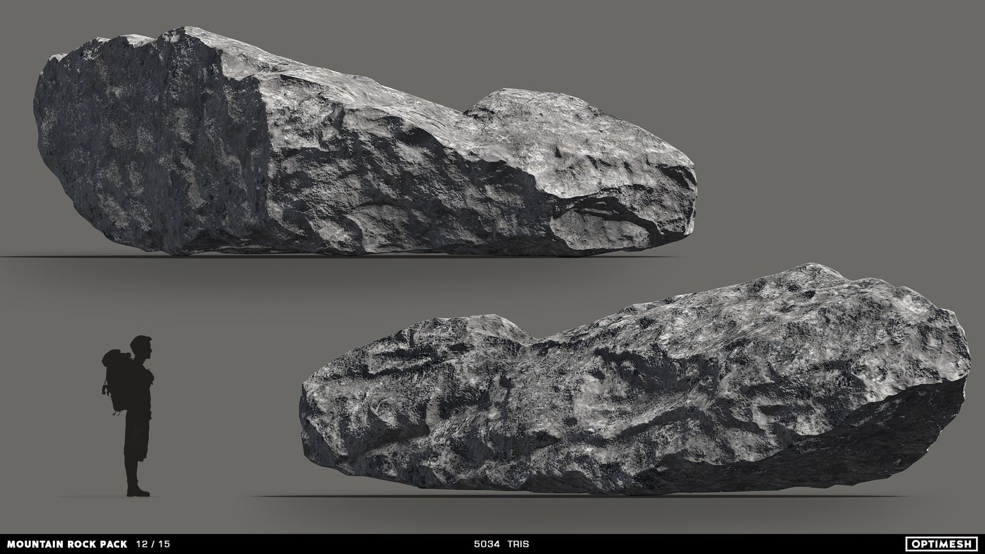 Mountain Rocks - 3D Models PBR Pack Low-poly 3D model_14