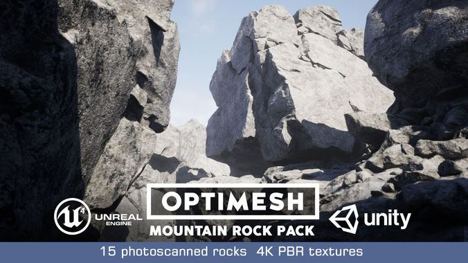 Mountain Rocks - 3D Models PBR Pack Low-poly 3D model