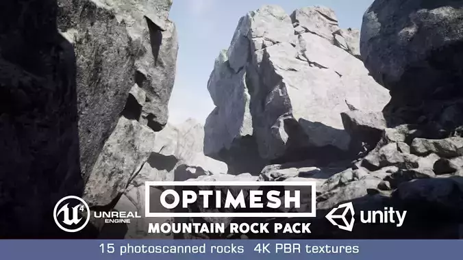 Mountain Rocks - 3D Models PBR Pack Low-poly 3D model