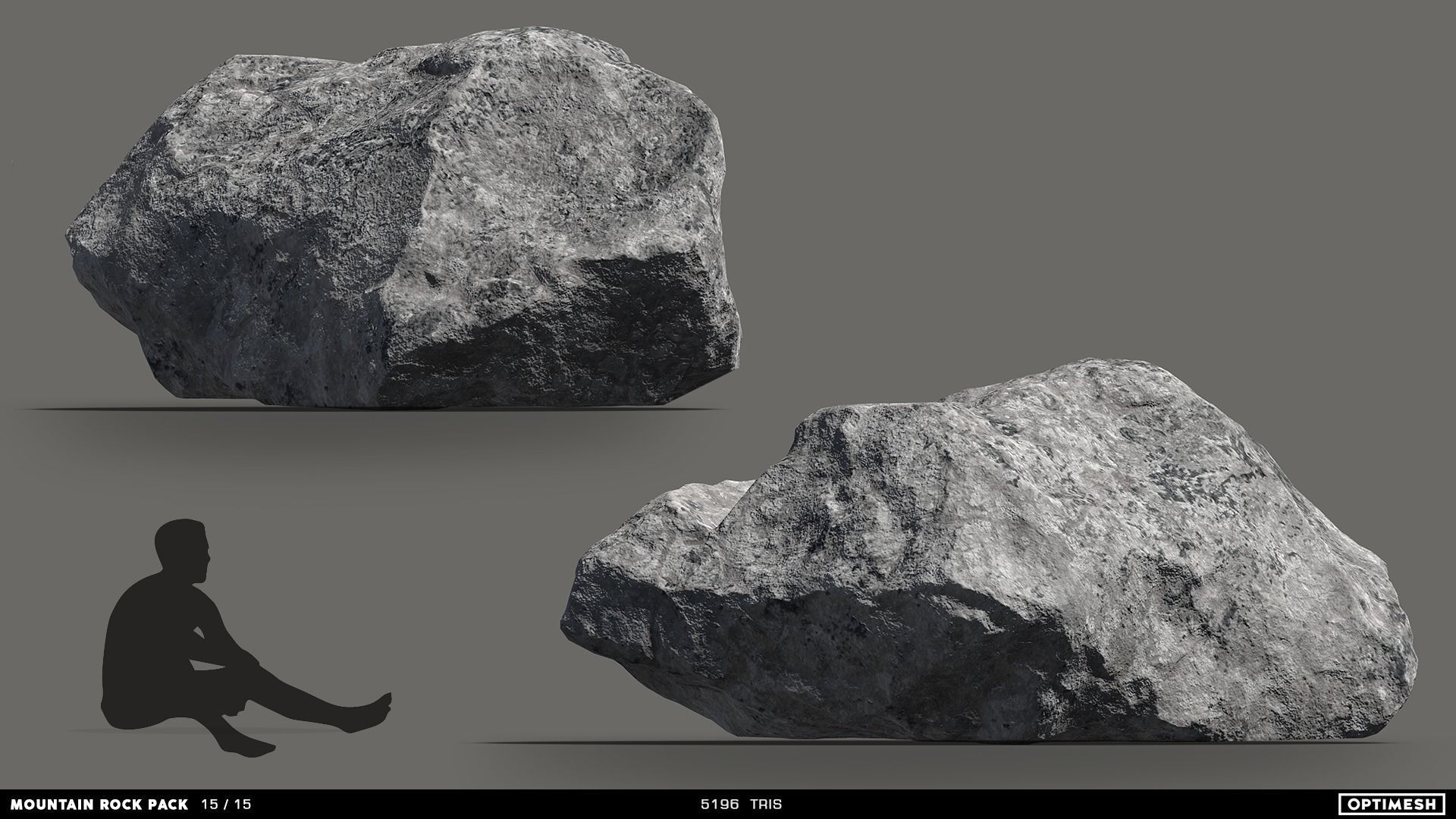 Mountain Rocks - 3D Models PBR Pack Low-poly 3D model_17