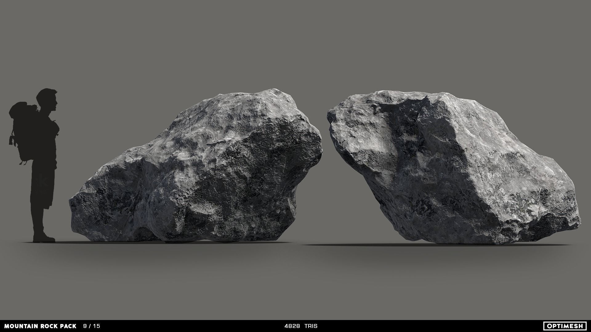 Mountain Rocks - 3D Models PBR Pack Low-poly 3D model_11