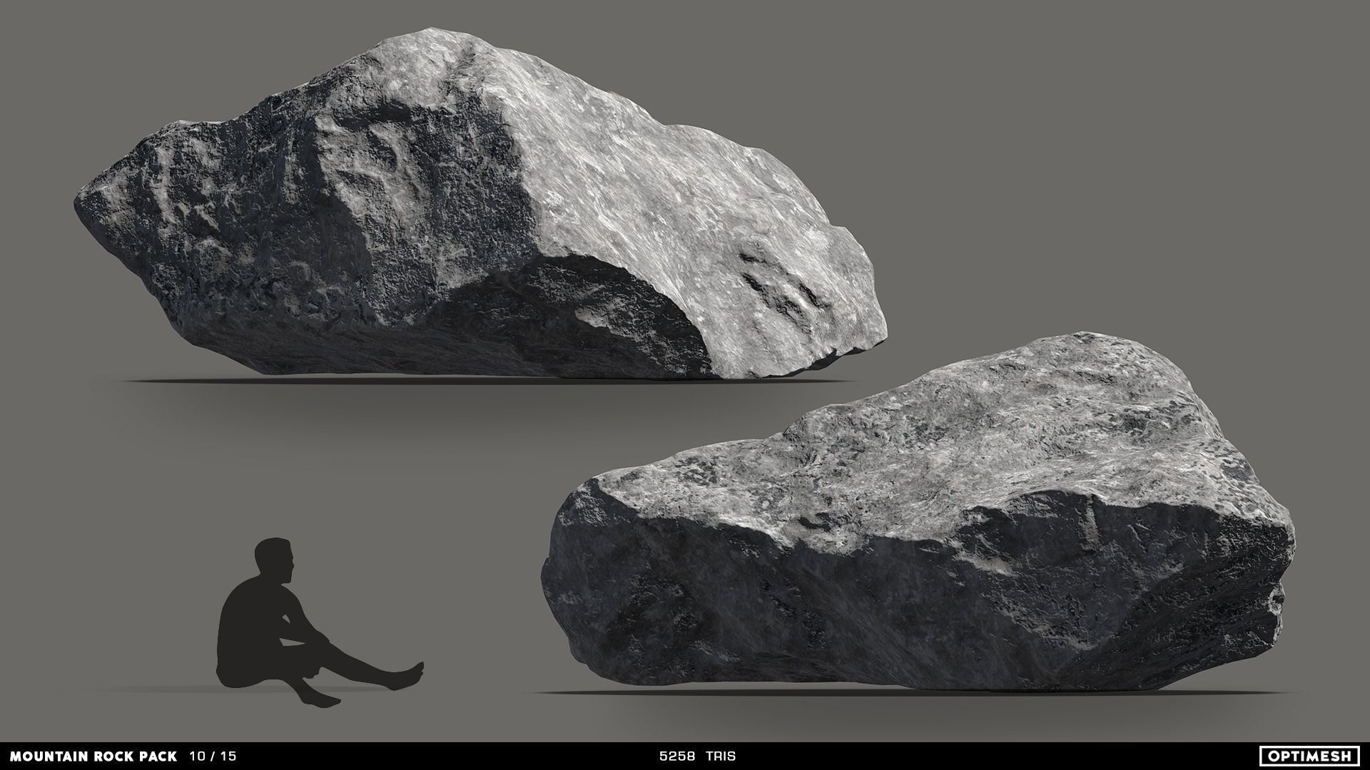 Mountain Rocks - 3D Models PBR Pack Low-poly 3D model_12