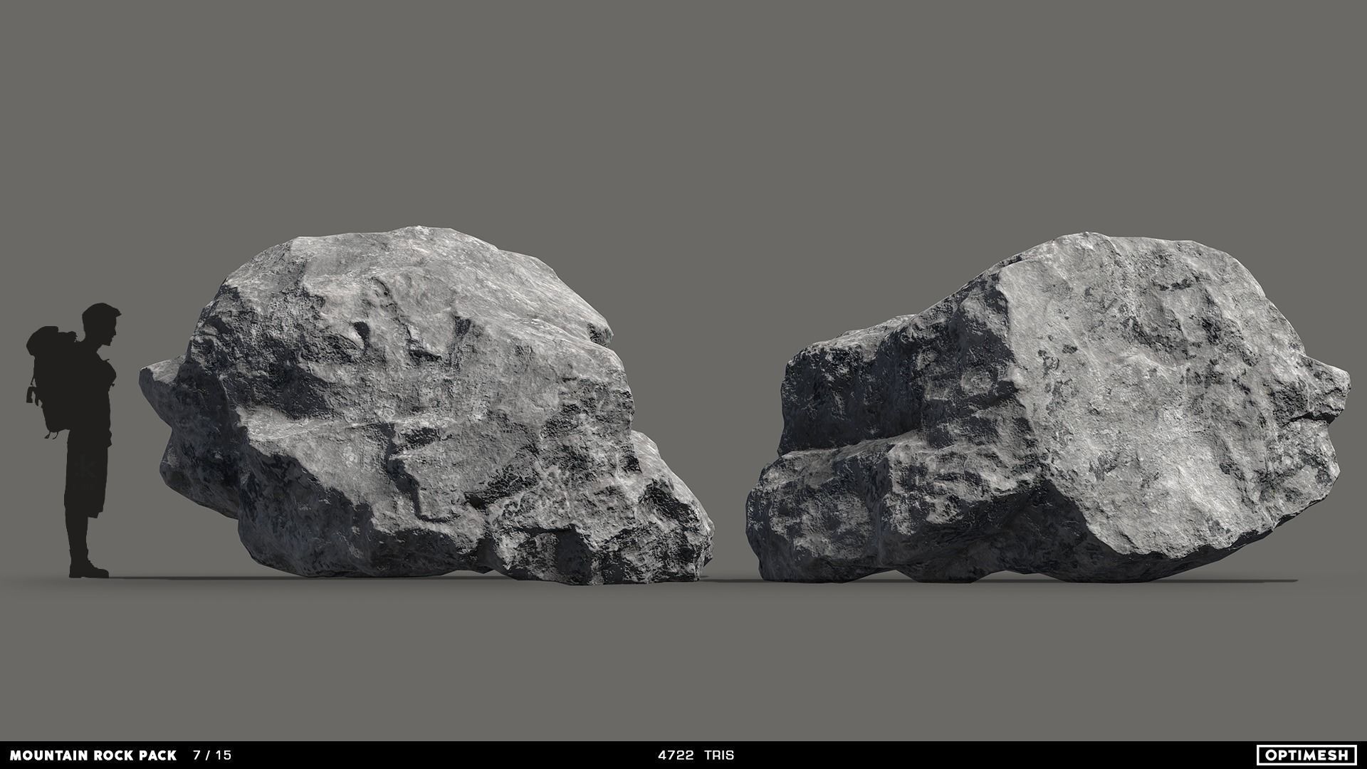 Mountain Rocks - 3D Models PBR Pack Low-poly 3D model_9
