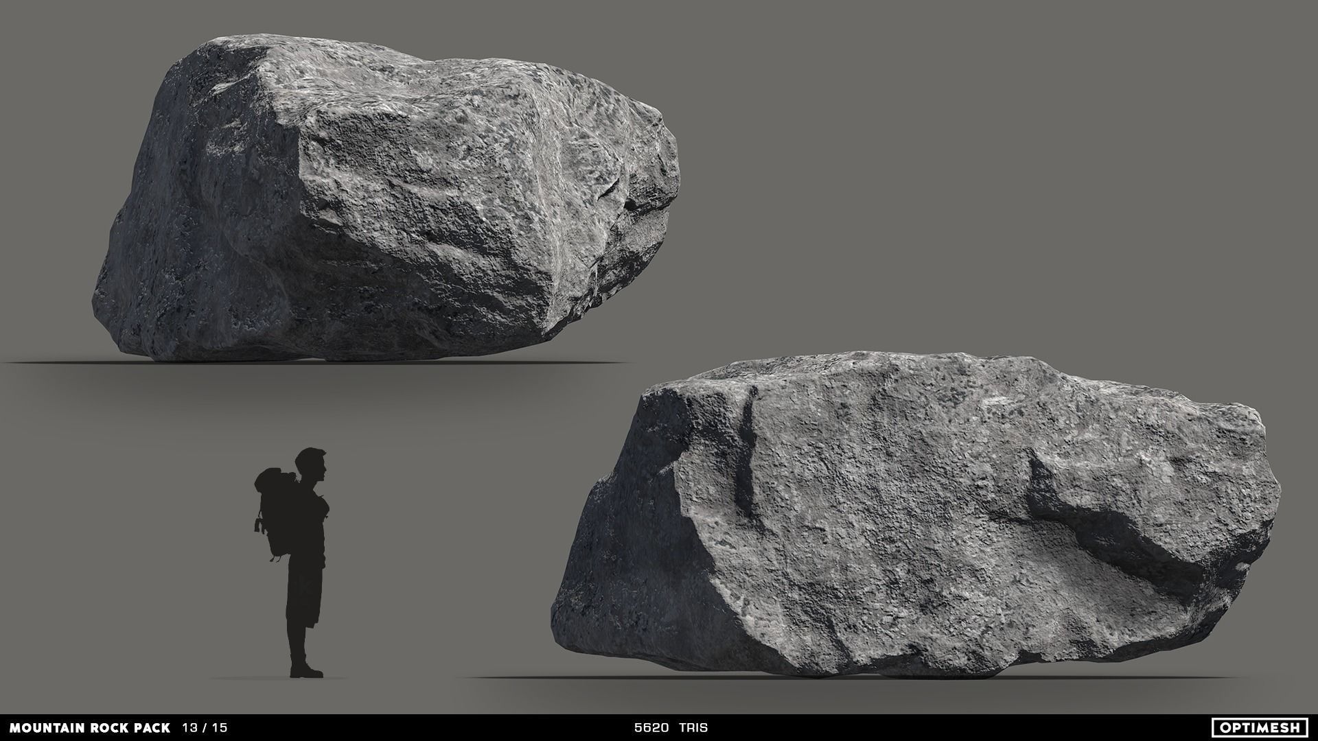 Mountain Rocks - 3D Models PBR Pack Low-poly 3D model_15