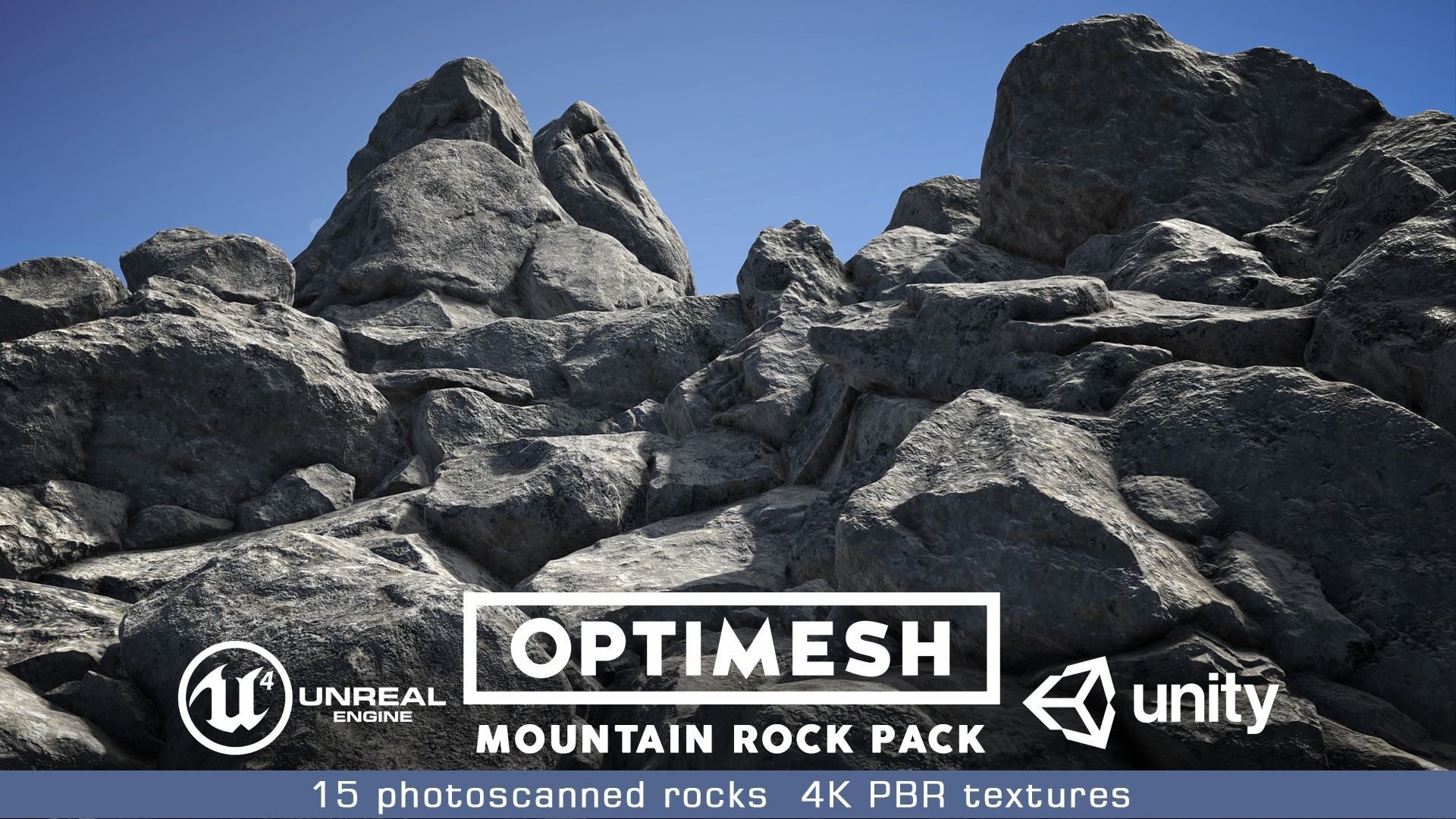 Mountain Rocks - 3D Models PBR Pack Low-poly 3D model_20