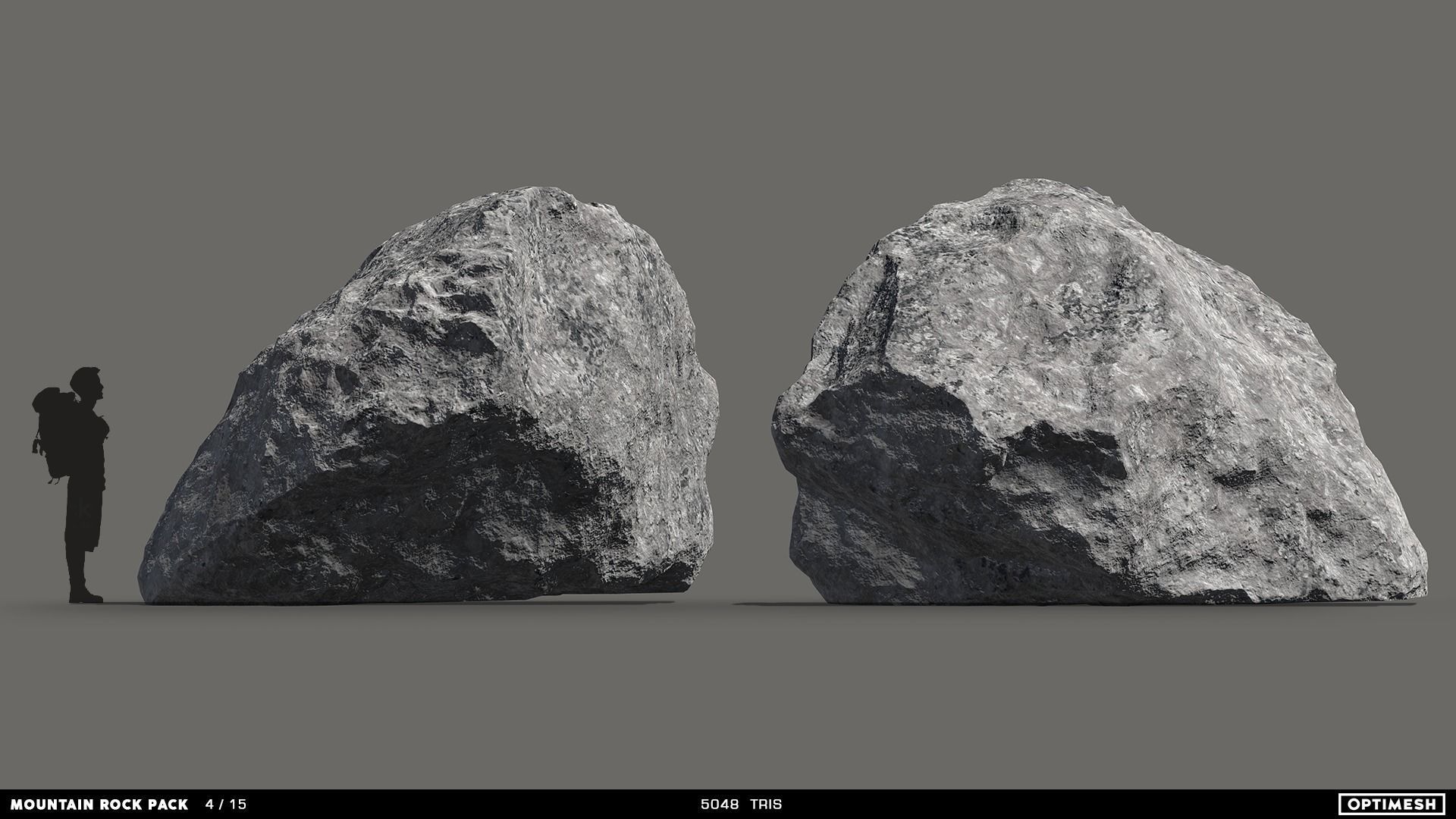 Mountain Rocks - 3D Models PBR Pack Low-poly 3D model_6