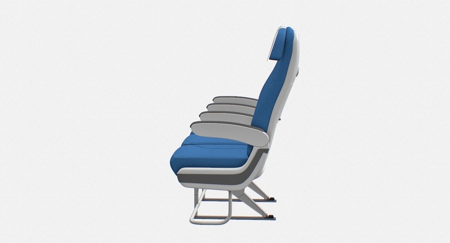 Airplane chair Low-poly 3D model_11
