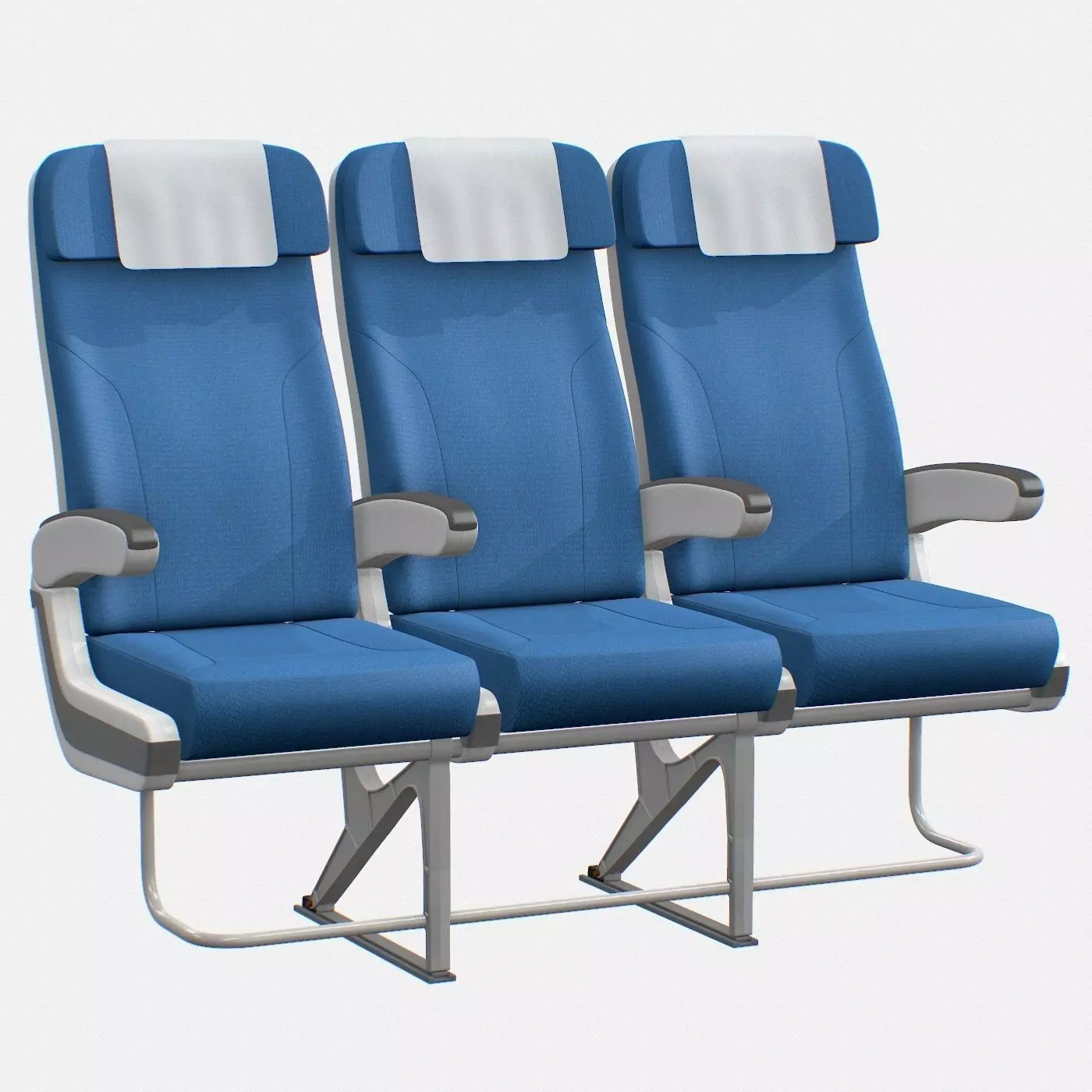 Airplane chair Low-poly 3D model_0