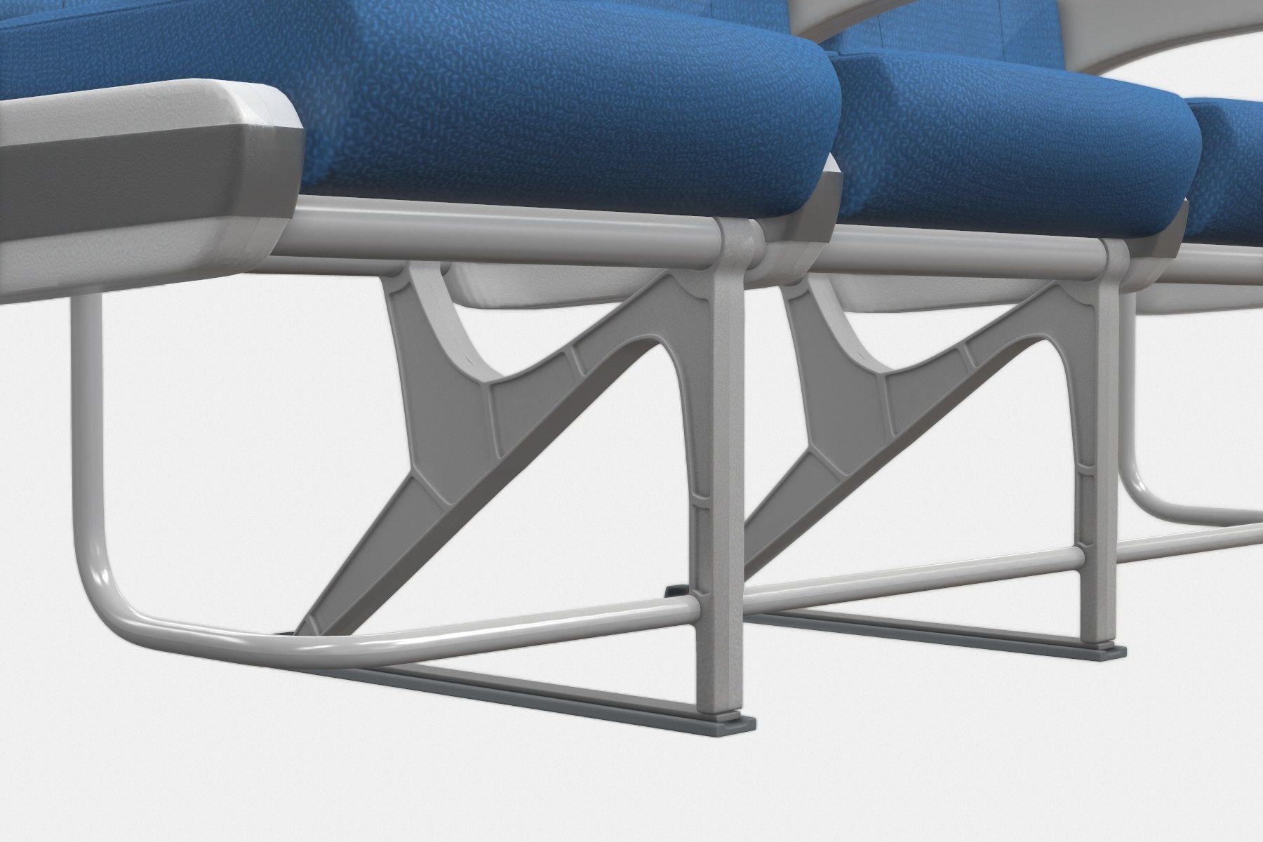 Airplane chair Low-poly 3D model_6