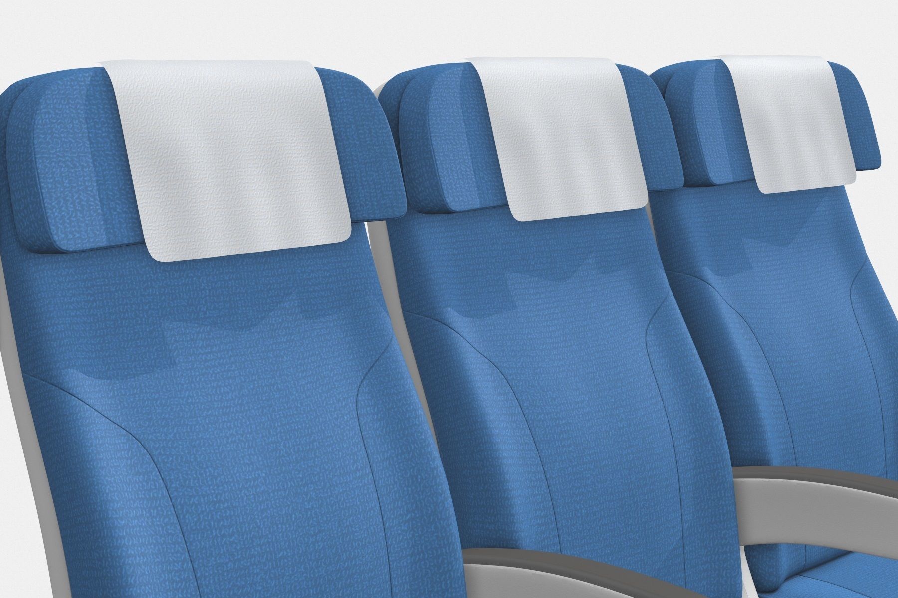 Airplane chair Low-poly 3D model_1