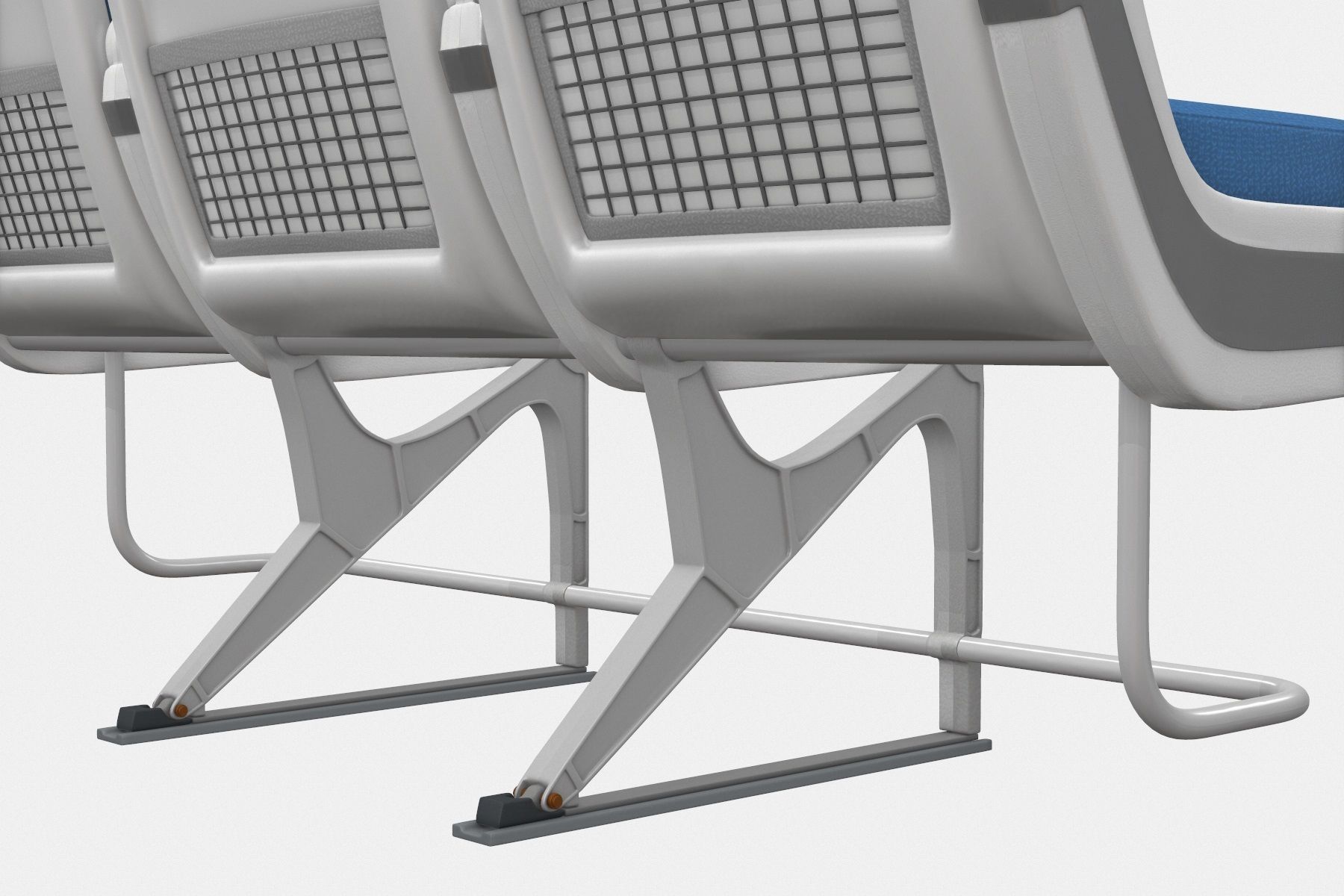 Airplane chair Low-poly 3D model_5