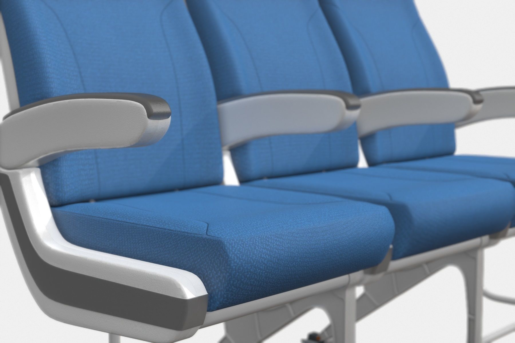 Airplane chair Low-poly 3D model_4