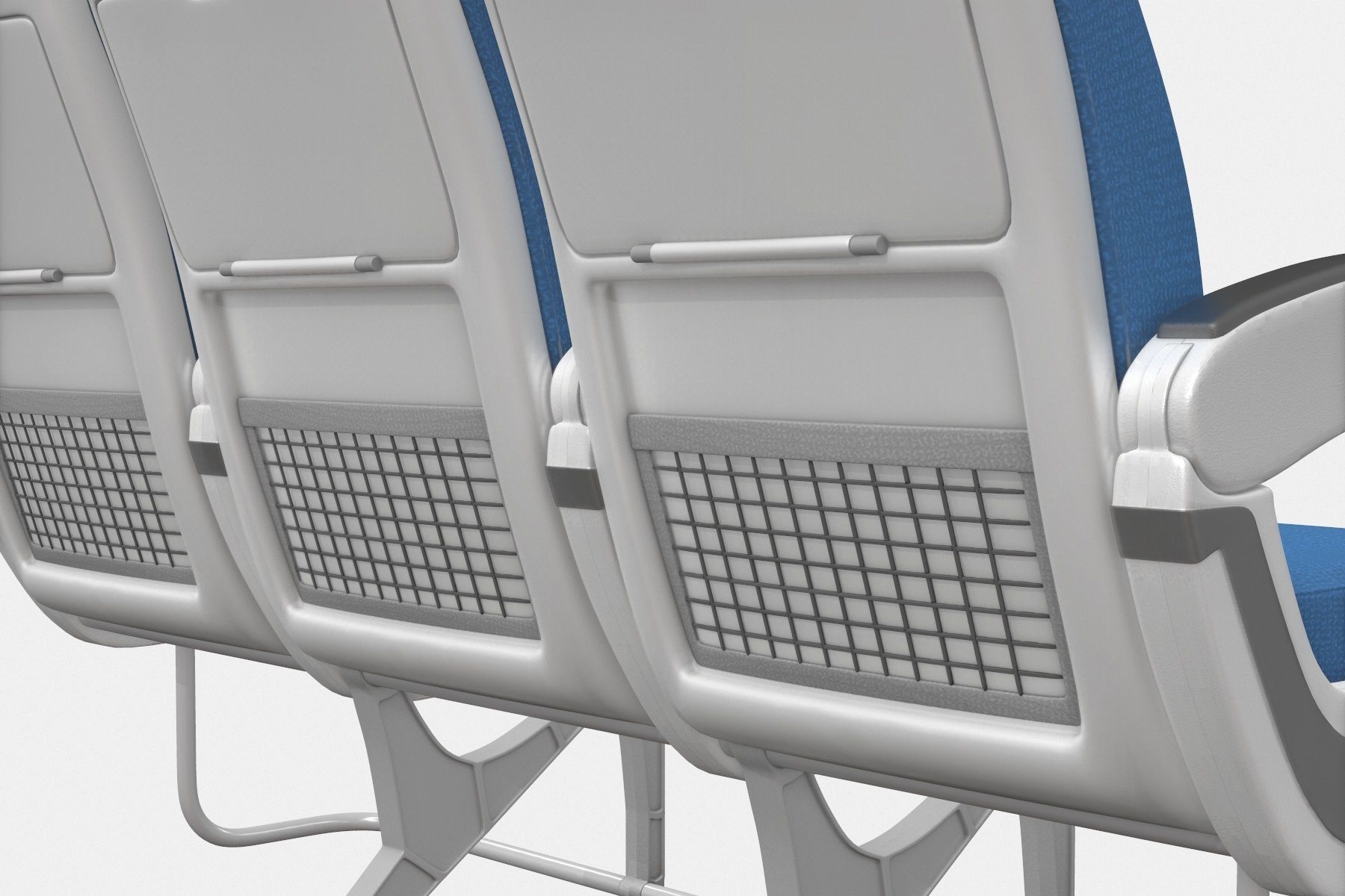 Airplane chair Low-poly 3D model_3