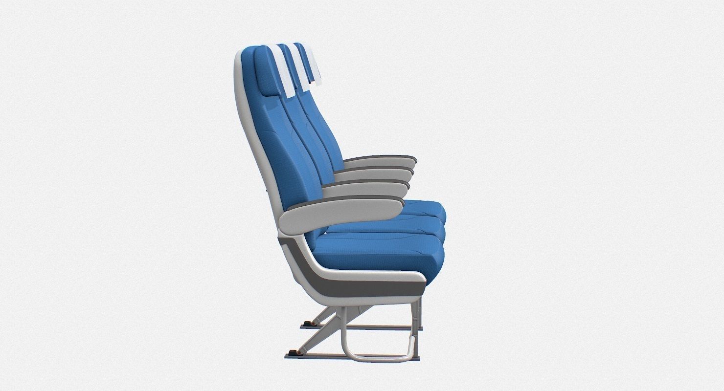 Airplane chair Low-poly 3D model_8