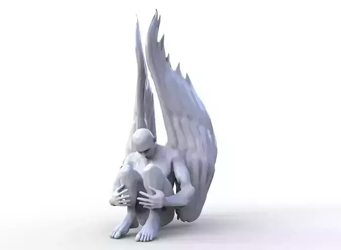 Falling Angel Sculpture 3D print model