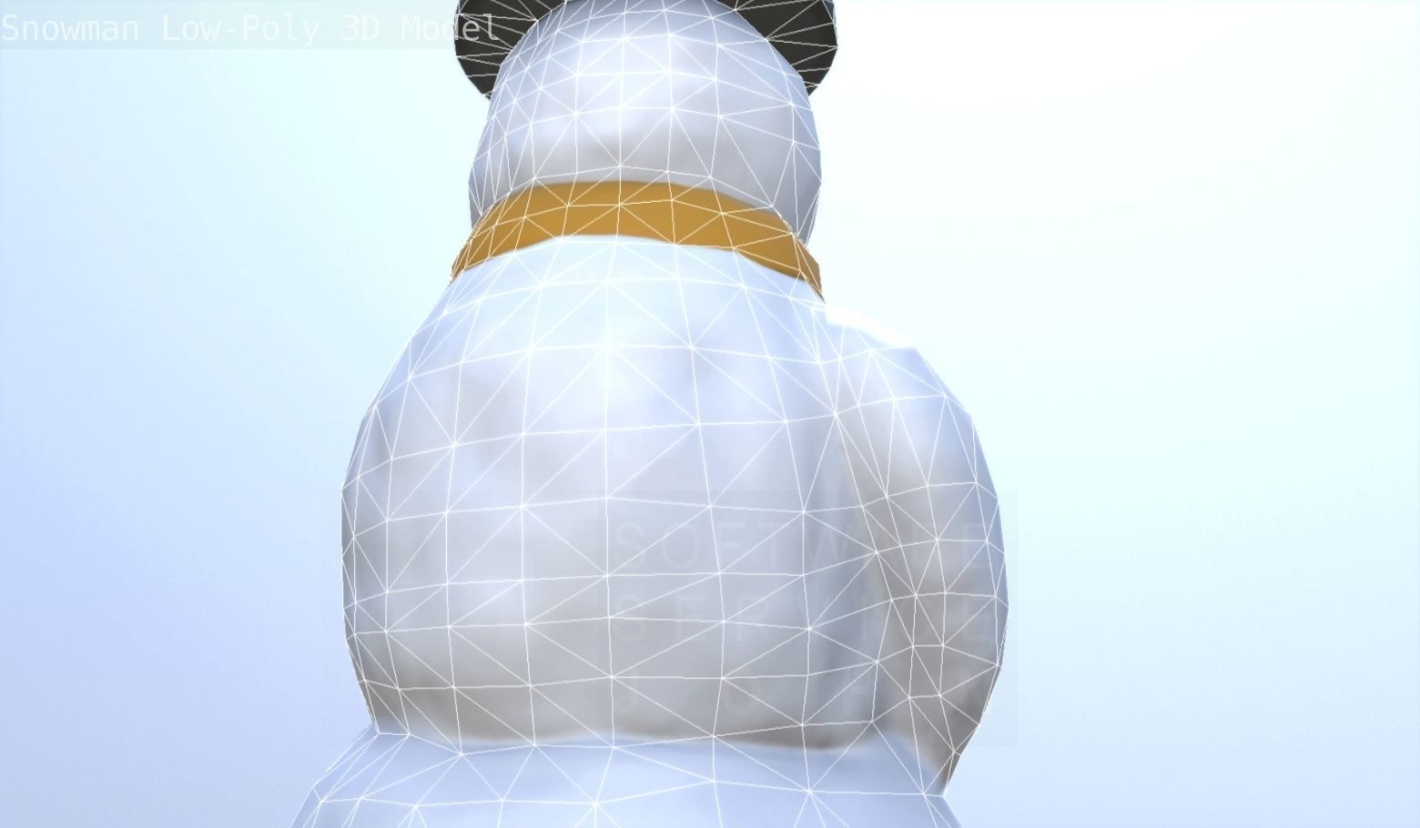 Snowman Low-Poly-Version Low-poly 3D model_102