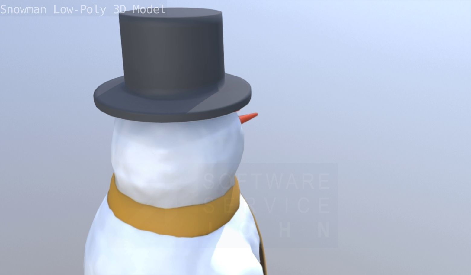 Snowman Low-Poly-Version Low-poly 3D model_39