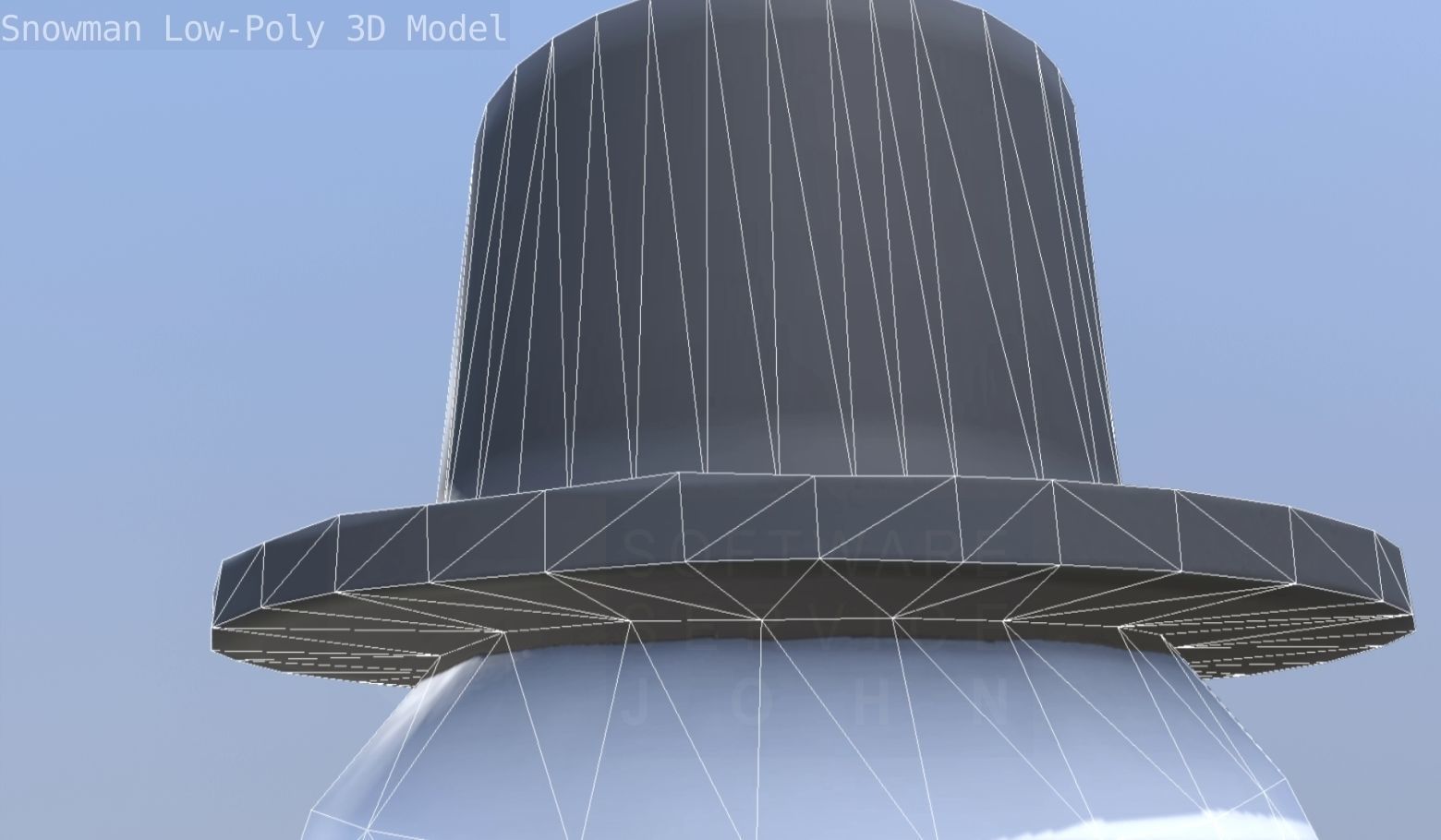 Snowman Low-Poly-Version Low-poly 3D model_109