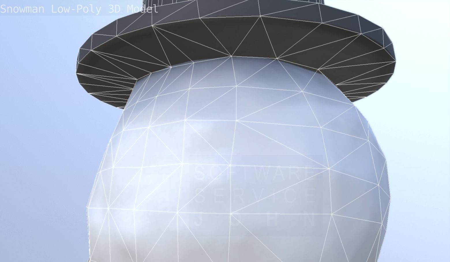 Snowman Low-Poly-Version Low-poly 3D model_111