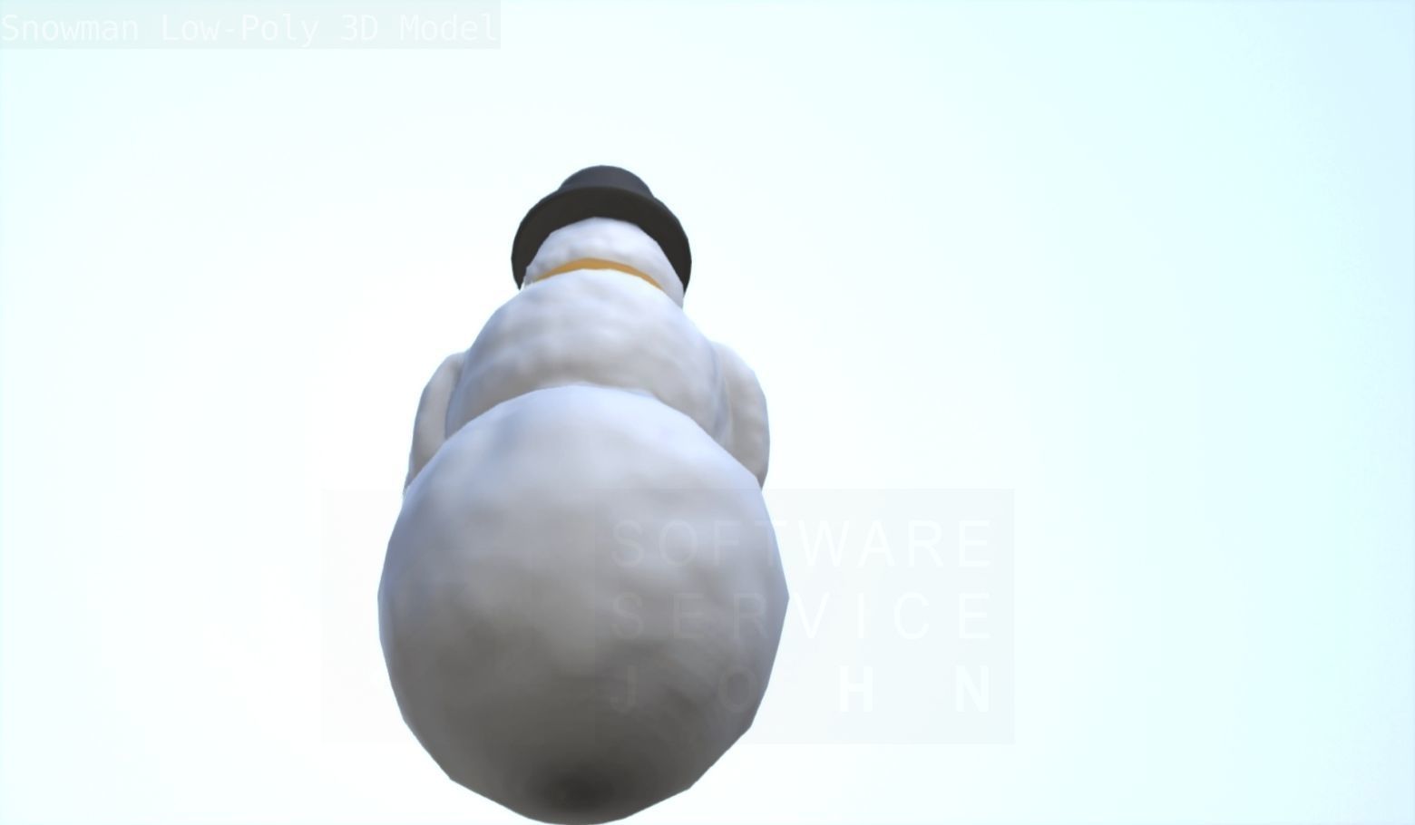 Snowman Low-Poly-Version Low-poly 3D model_71