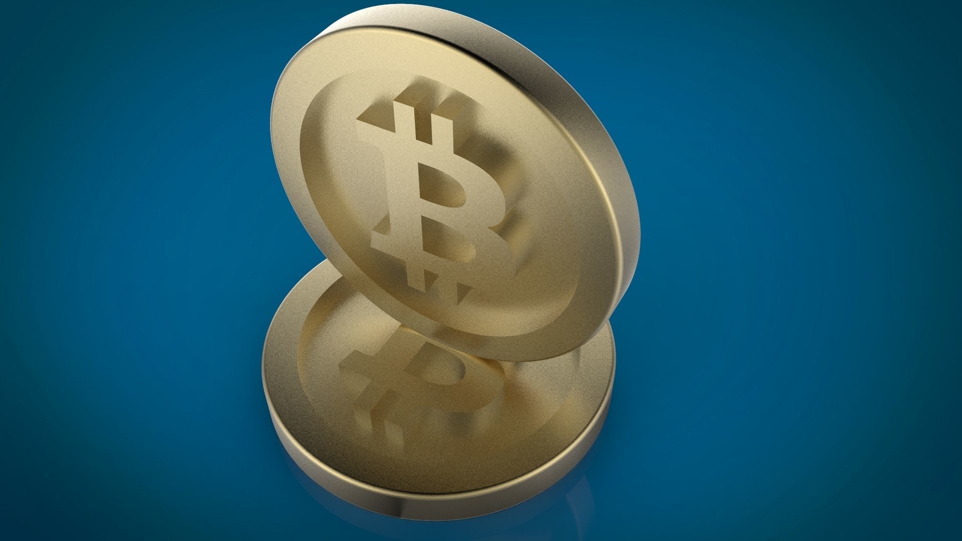 Bitcoins bitcoin coin 3D model_7