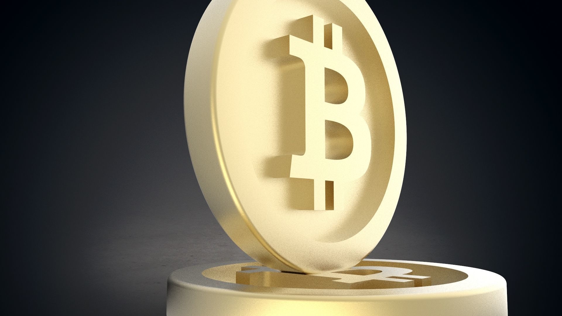 Bitcoins bitcoin coin 3D model_12