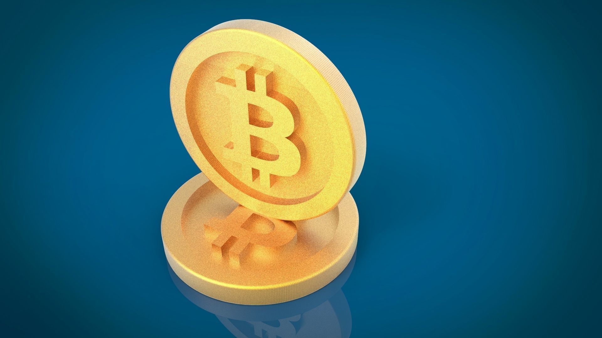 Bitcoins bitcoin coin 3D model_10