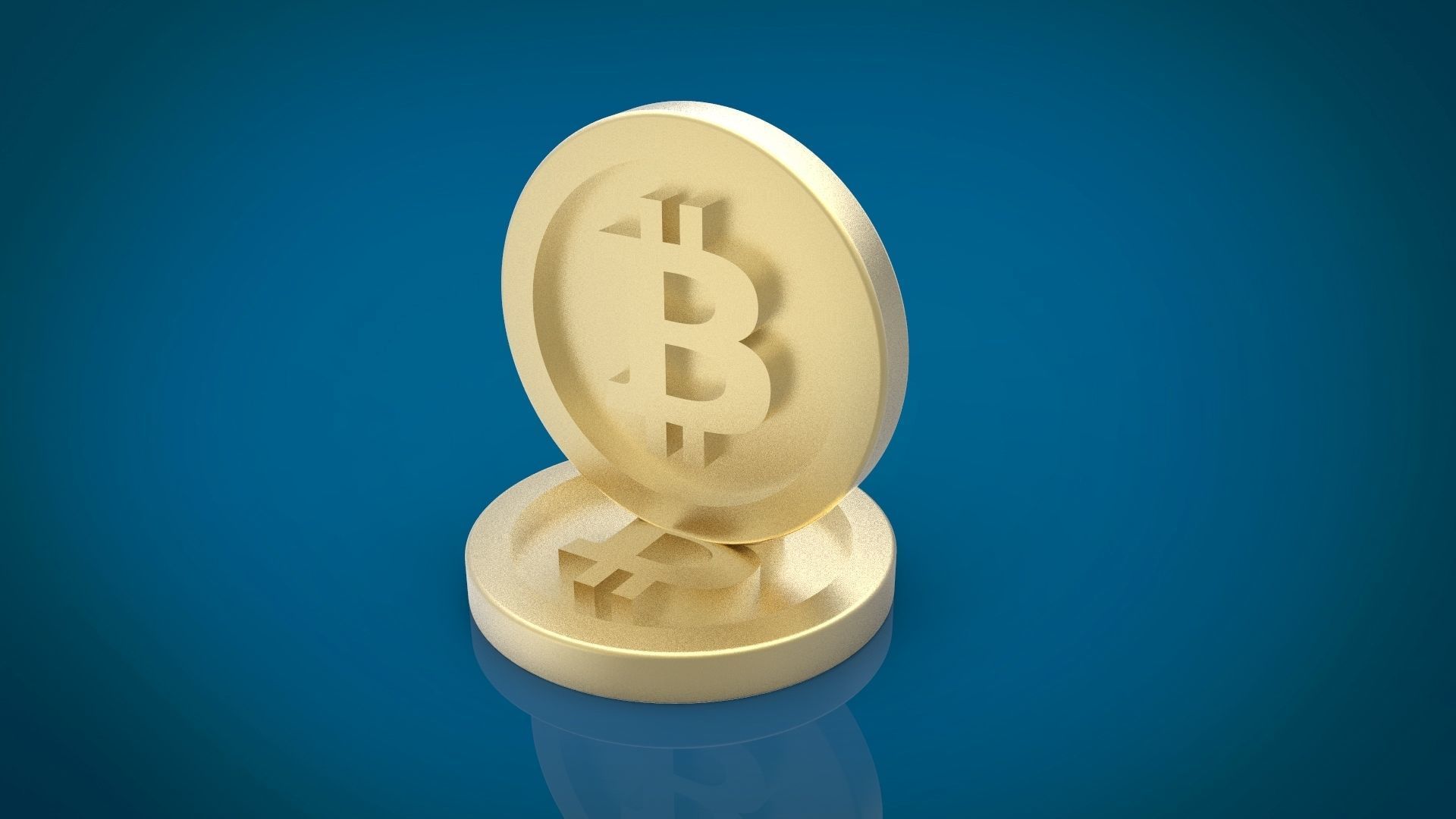 Bitcoins bitcoin coin 3D model_13