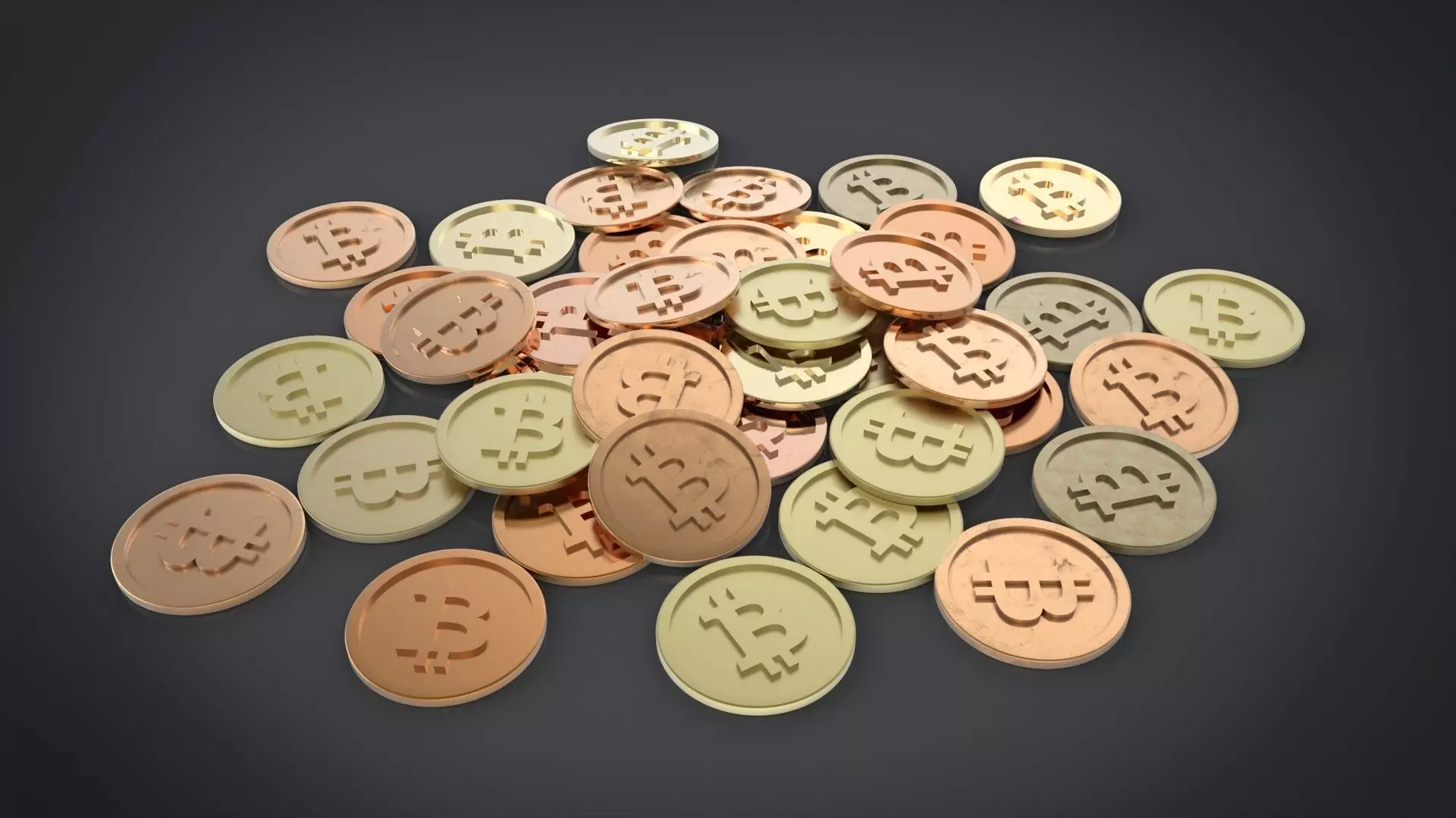 Bitcoins bitcoin coin 3D model_0