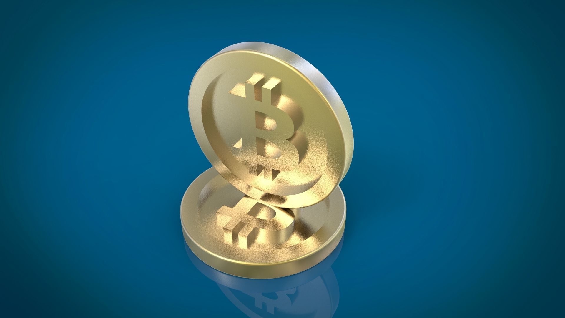 Bitcoins bitcoin coin 3D model_9
