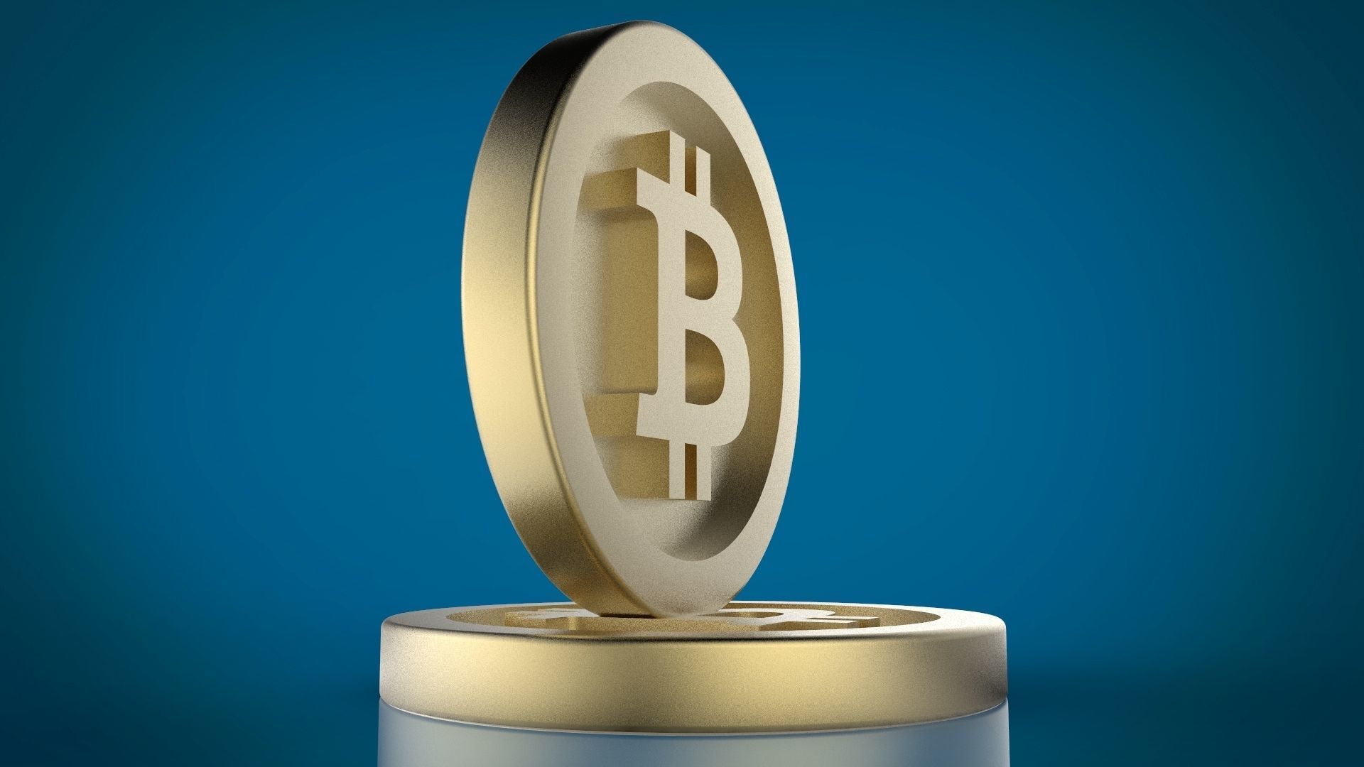 Bitcoins bitcoin coin 3D model_6