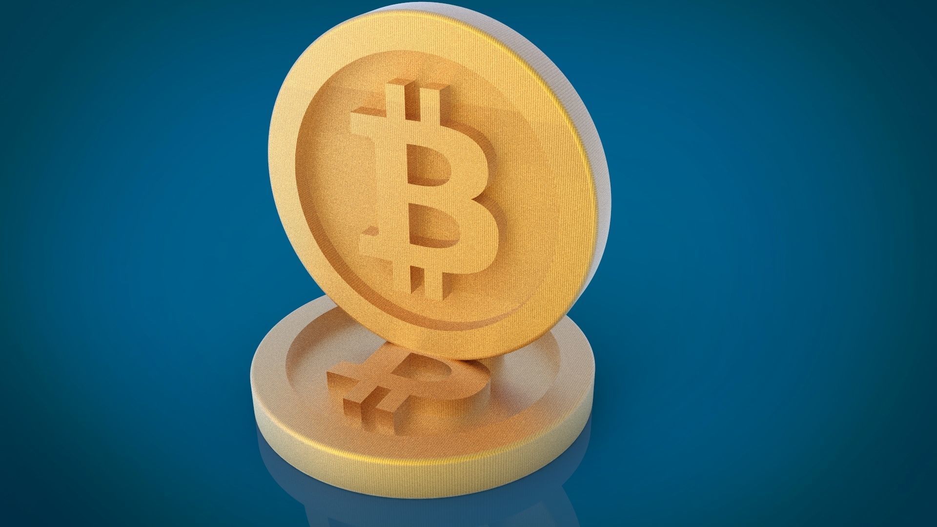 Bitcoins bitcoin coin 3D model_8