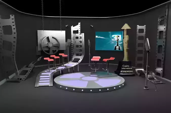 Virtual TV cinema studio