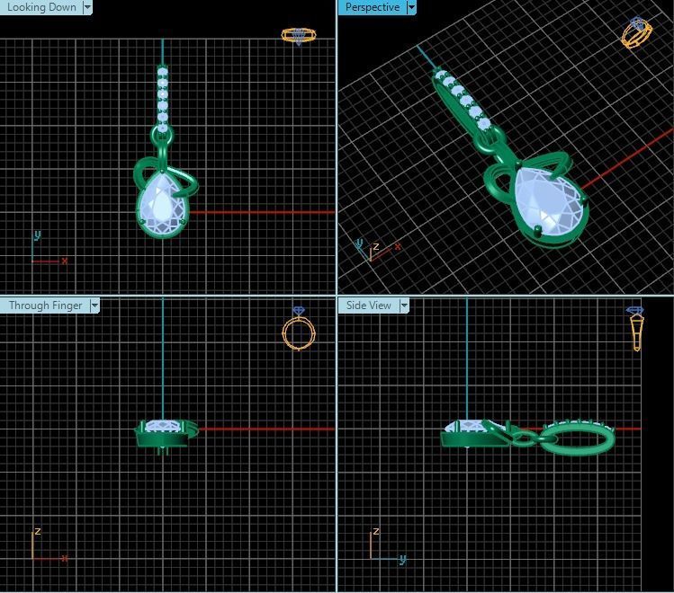 Pendant T01265 3D print model_2