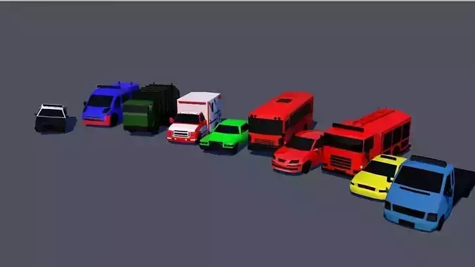 Low poly vehicles car