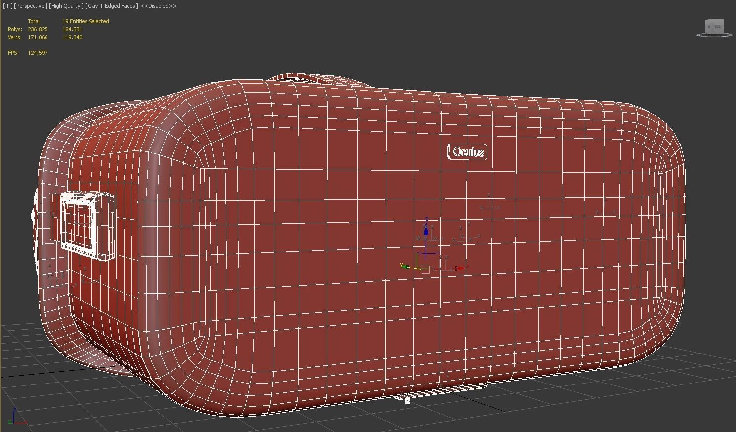 VR Glass Oculus Rift 3D model_3