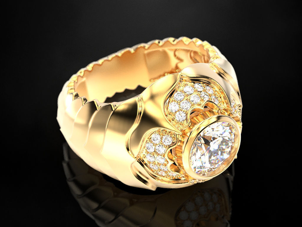 Men Scale Ring 3D print model_16