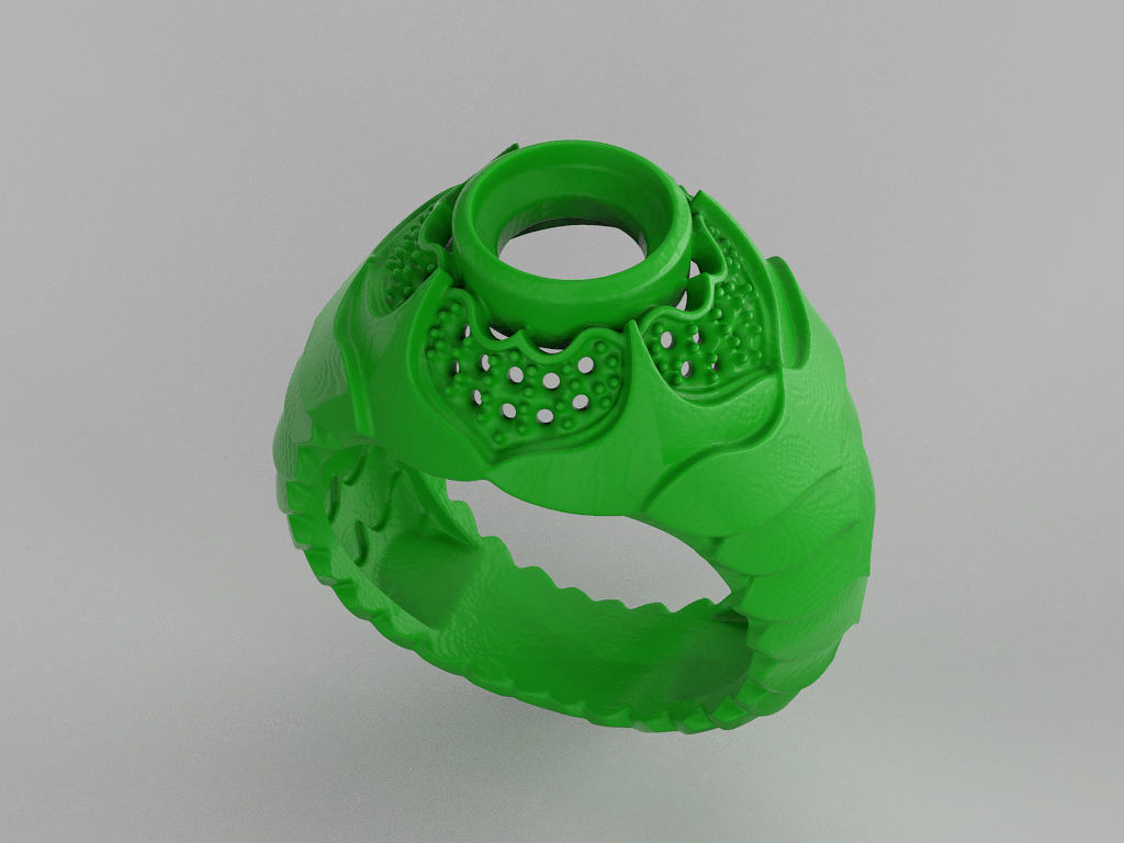 Men Scale Ring 3D print model_10
