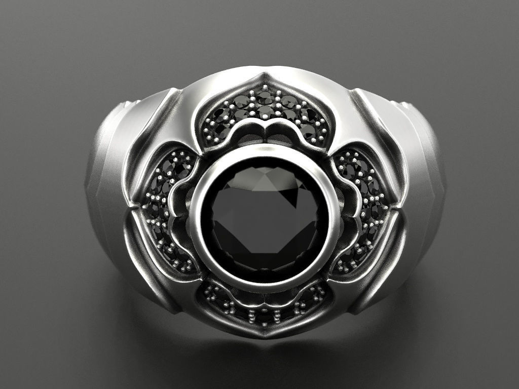 Men Scale Ring 3D print model_2