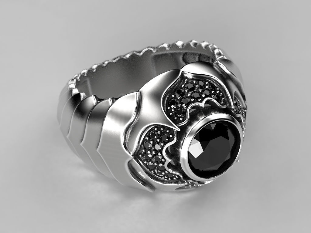 Men Scale Ring 3D print model_3