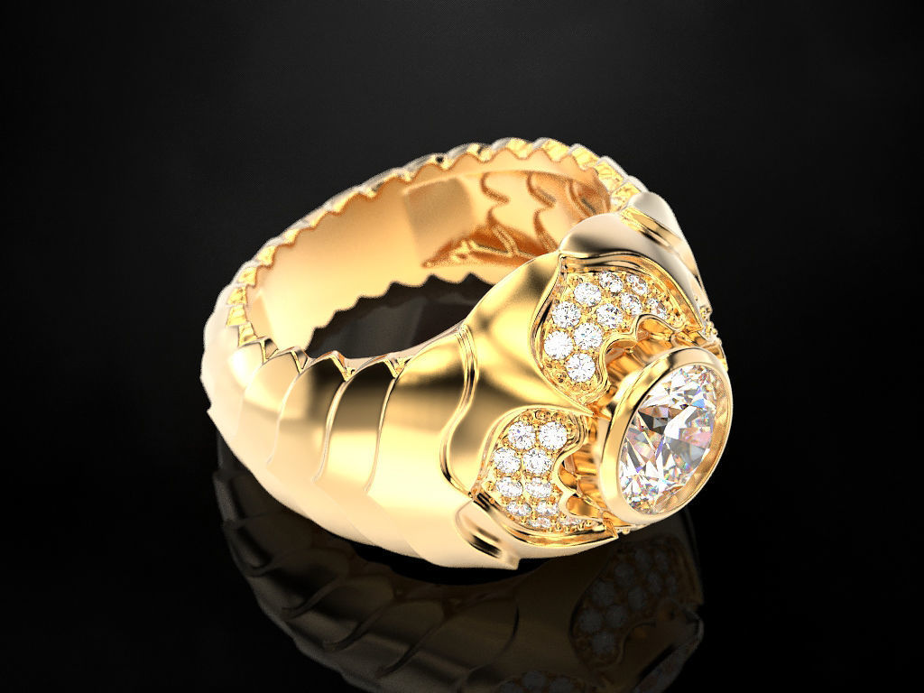 Men Scale Ring 3D print model_15