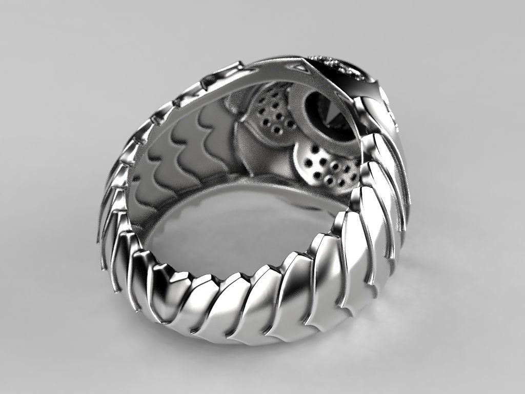 Men Scale Ring 3D print model_7