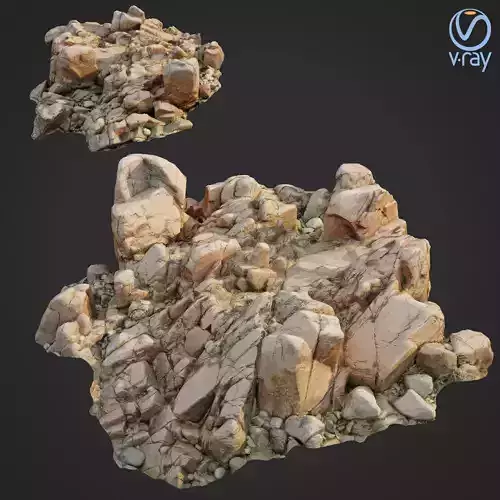 3d scanned rock cliff C2