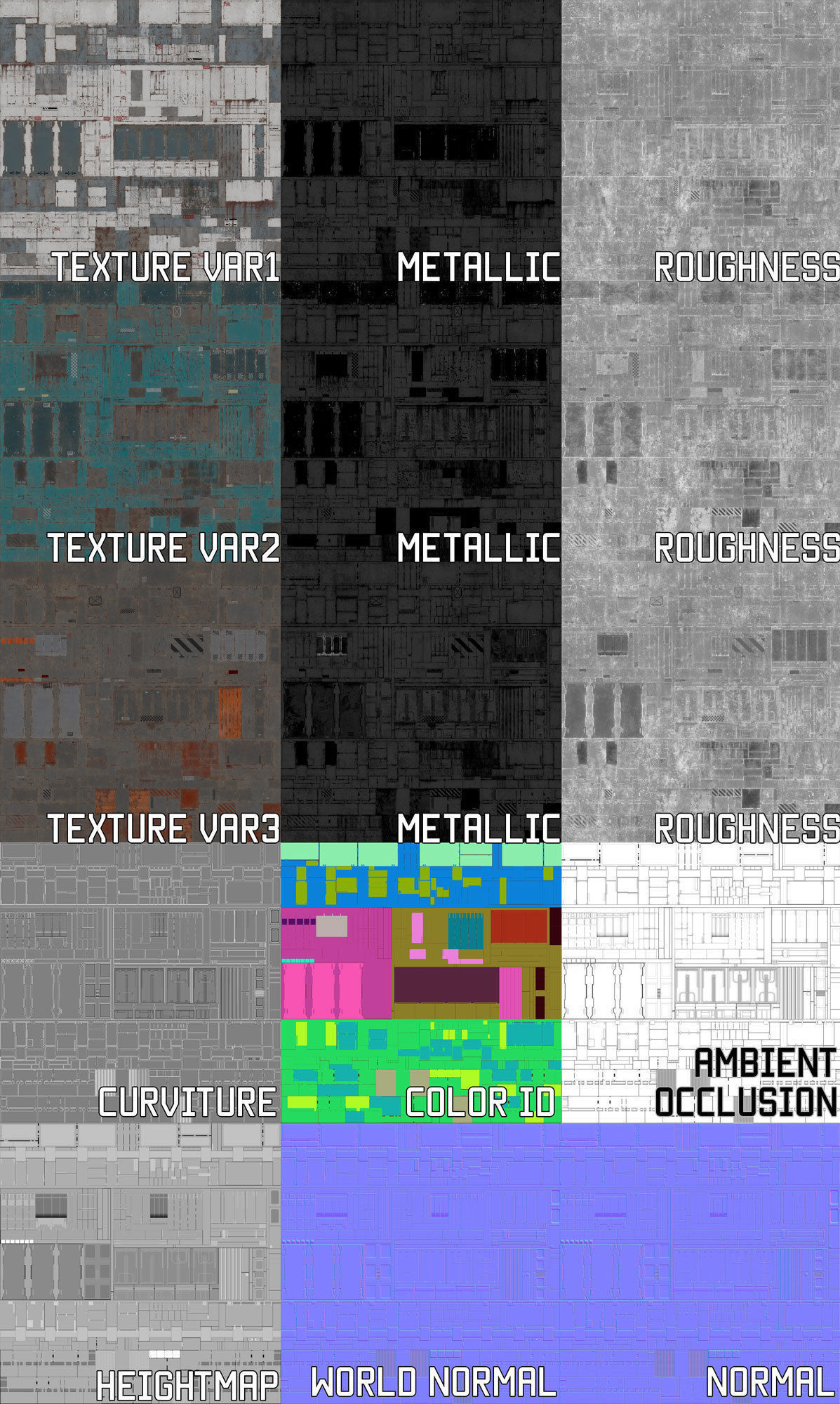 Scifi Wall Panel Texture Set B Texture_5