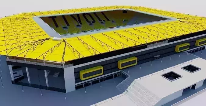 New Tivoli Stadium - Aachen Low-poly 3D model