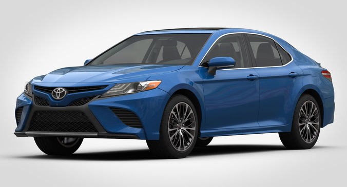Toyota Camry SE 2018 detailed interior 3D model