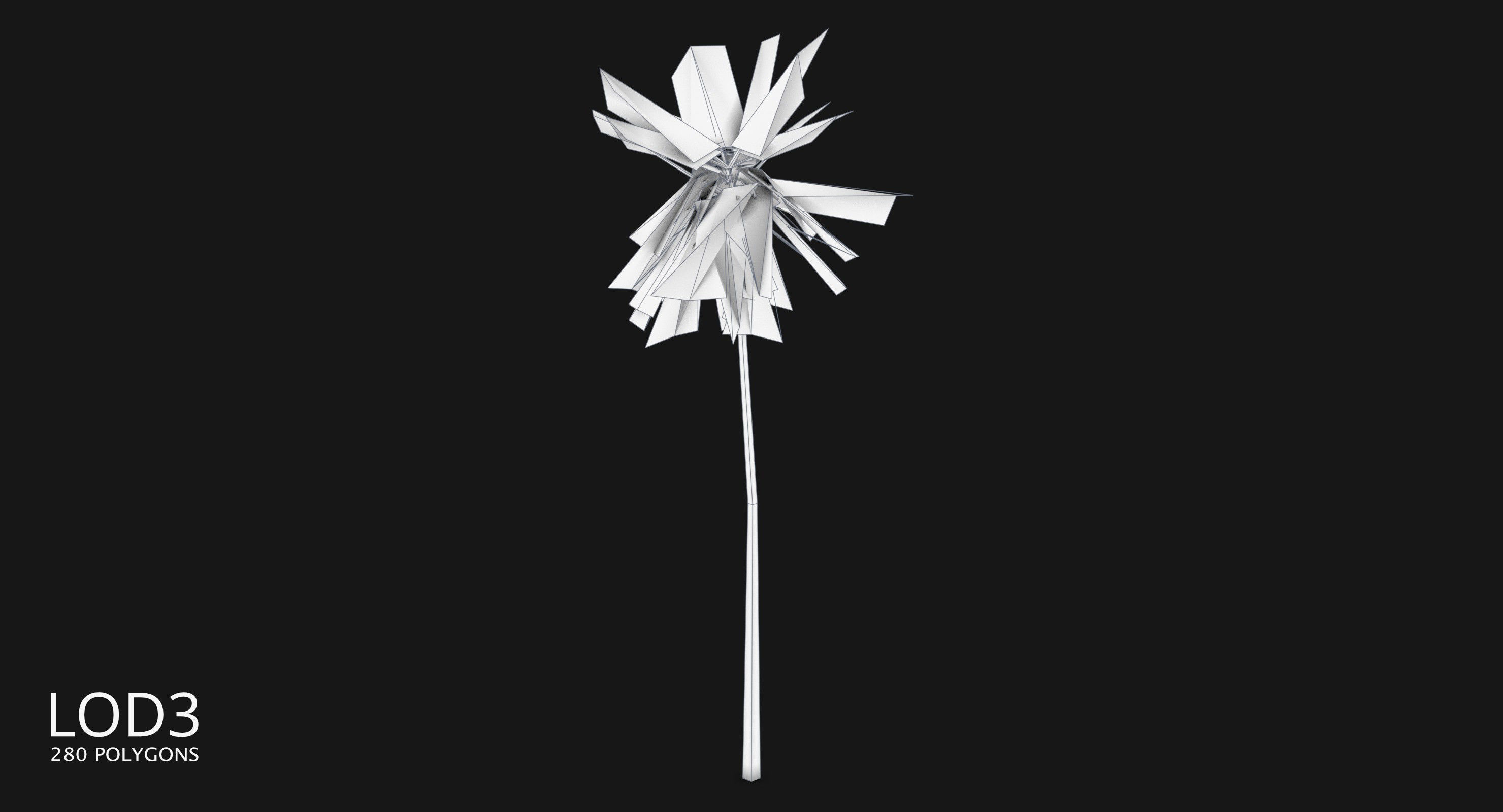 Coconut Palm Tree 3698-1 Low-poly 3D model_12